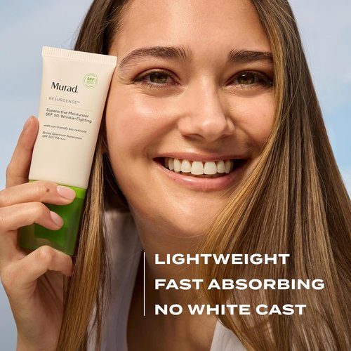 Murad Superactive Wrinkle-Fighting Moisturizer SPF 50 - Bio-Retinoid Sunscreen for Fine Lines & UV Protection | 1.7 Fl Oz