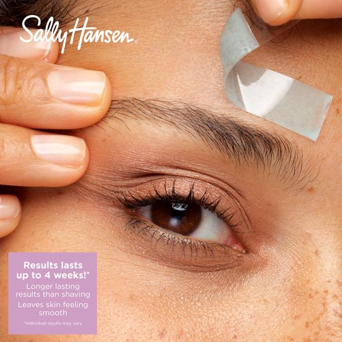 Sally Hansen Wax Kit Wax Strips for Face & Bikini| Vegan, Dermatologist Tested, Long-Lasting Smooth Skin | 20 Count
