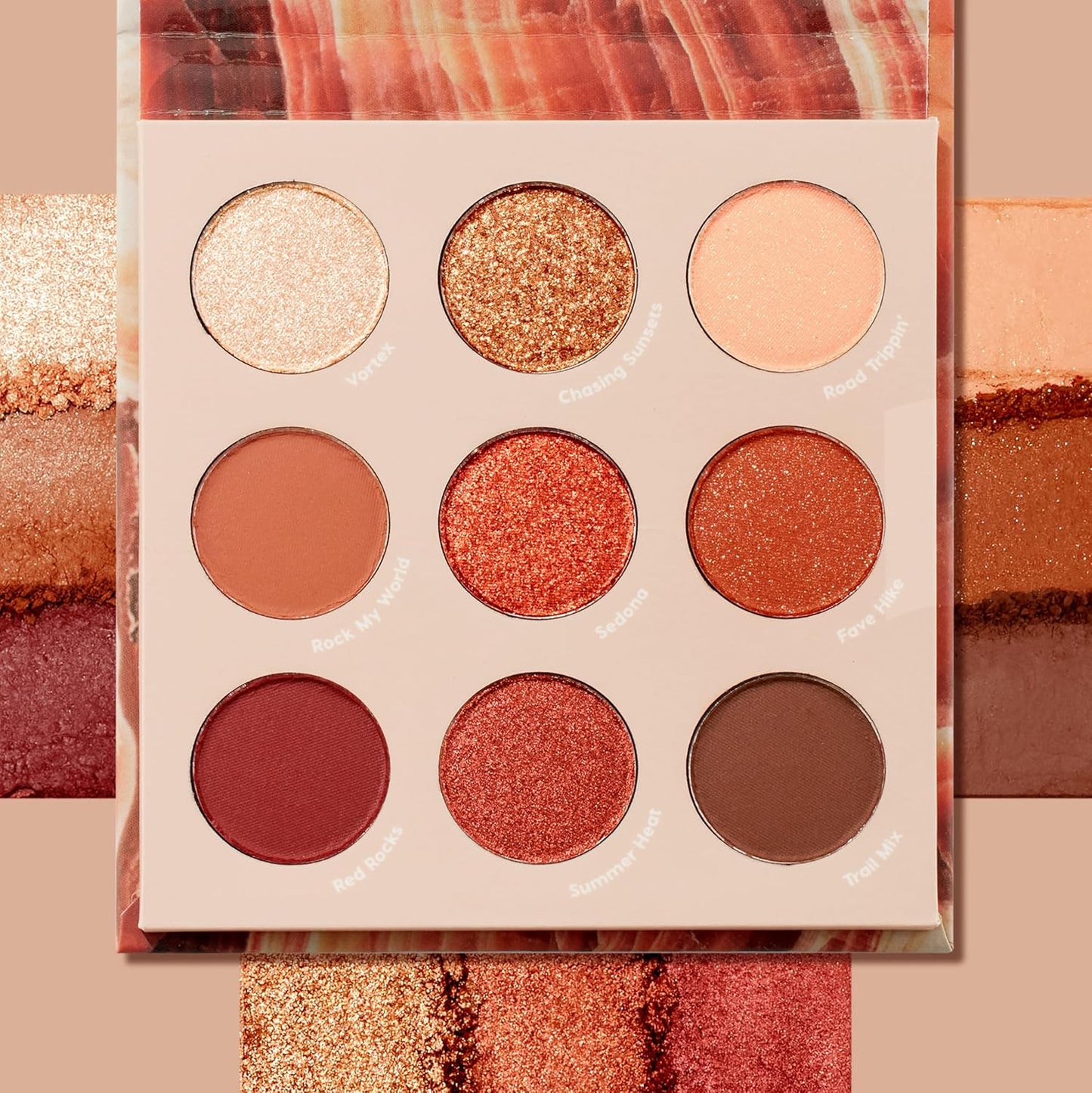 ColourPop Rock On Eyeshadow Palette - High-Pigment Warm Terracotta Shades with Metallic & Matte Finishes (0.3 oz)