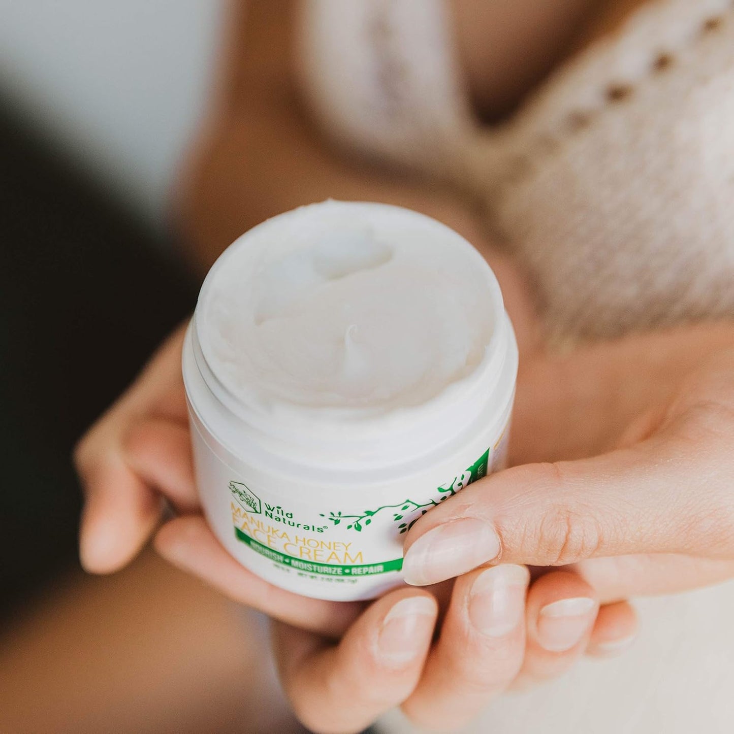 Wild Naturals Manuka Honey Face Cream - Soothing Moisturizer for Dry & Sensitive Skin | Hydrating Relief for Face, Hands & Body