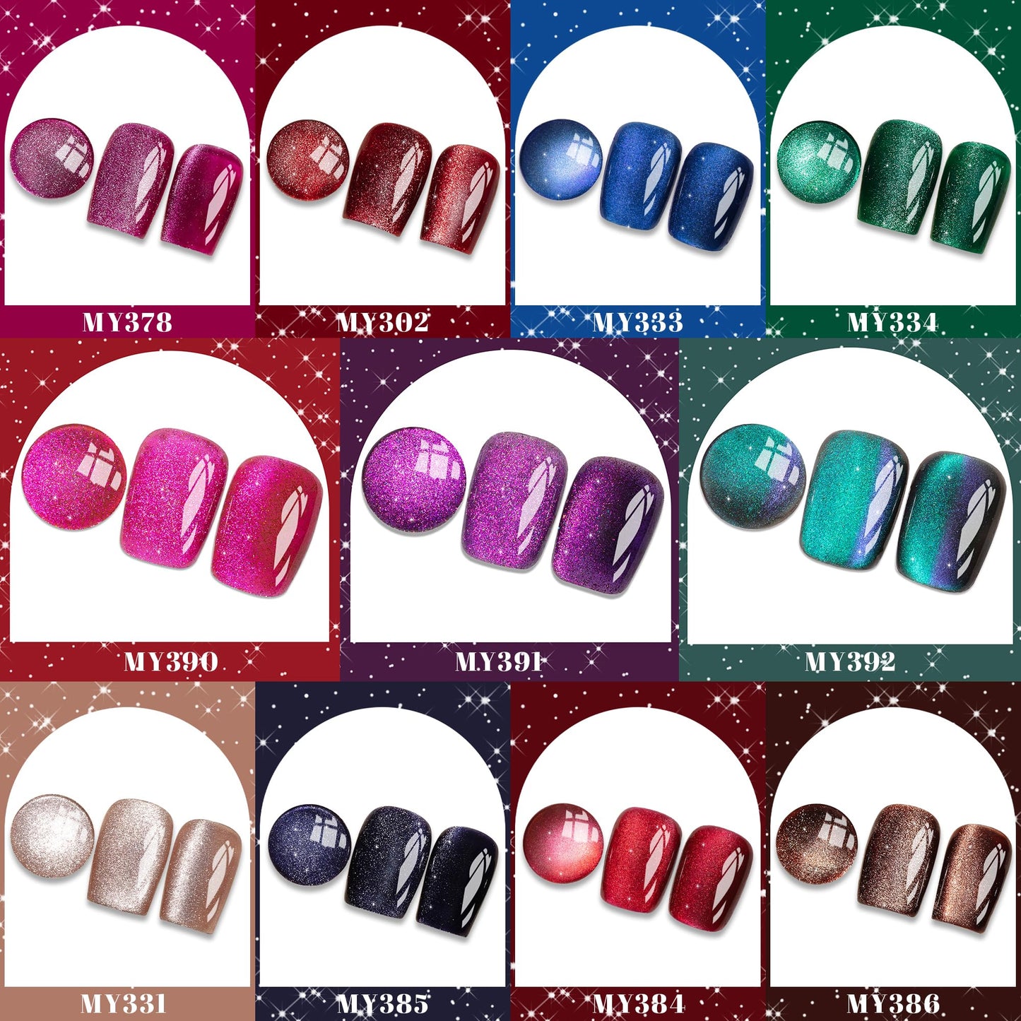 YTD Likomey Cat Eye Gel Nail Polish,15ml Bright Plum Pink Holographic Translucent Neutral Velvet Jelly Sheer Magnetic Dragon Fruit Shimmer Glitter UV Gel with Magnet Stick,MY378