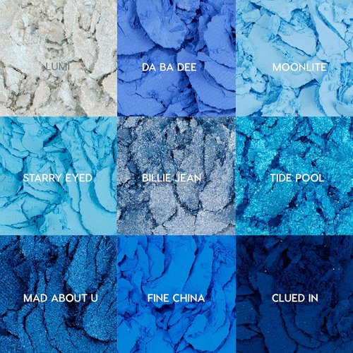 ColourPop Blue Moon Eyeshadow Palette - High-Pigment Monochromatic Blue Shades with Matte, Metallic & Duochrome Finishes | 0.3 oz