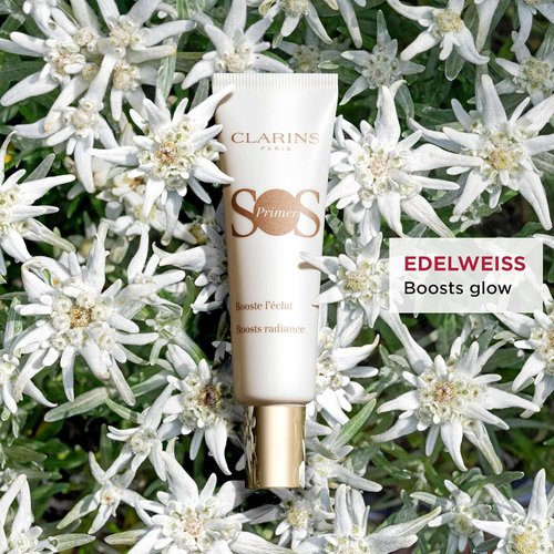 Clarins SOS Make-Up Primer - Color Correcting Hydrating Primer | 24H Hydration & Radiance Boost | 1.0 Ounce