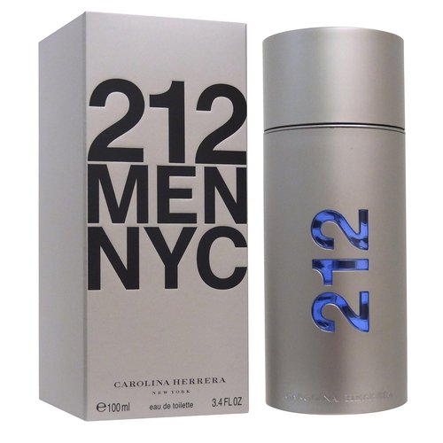 Carolina Herrera 212 Men EDT Spray - Fresh Sandalwood & Spicy Pepper Notes | 3.4 oz Fragrance