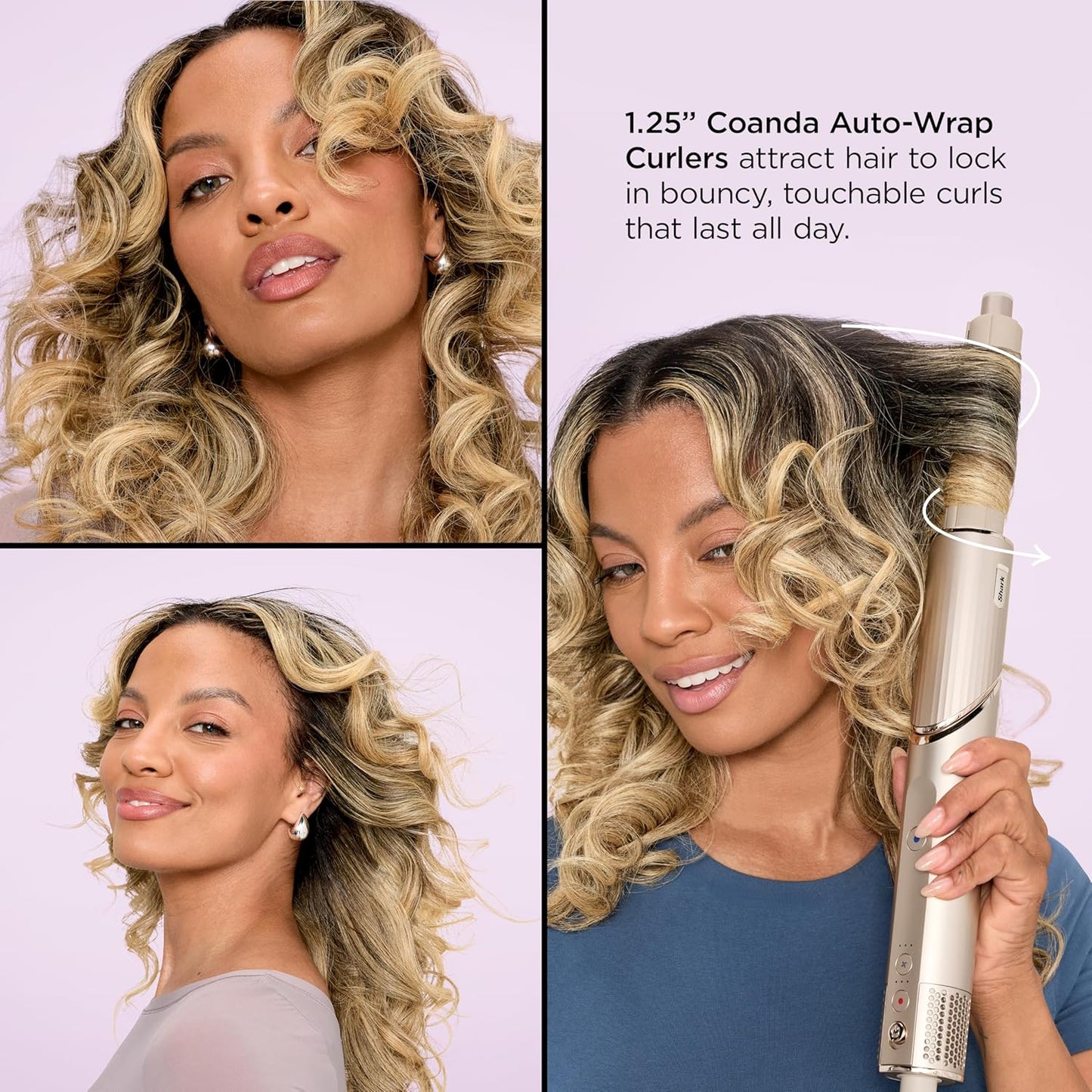 Shark FlexStyle Air Styling & Drying System - Powerful Multi-Styler with Auto-Wrap Curlers & Attachments, Stone