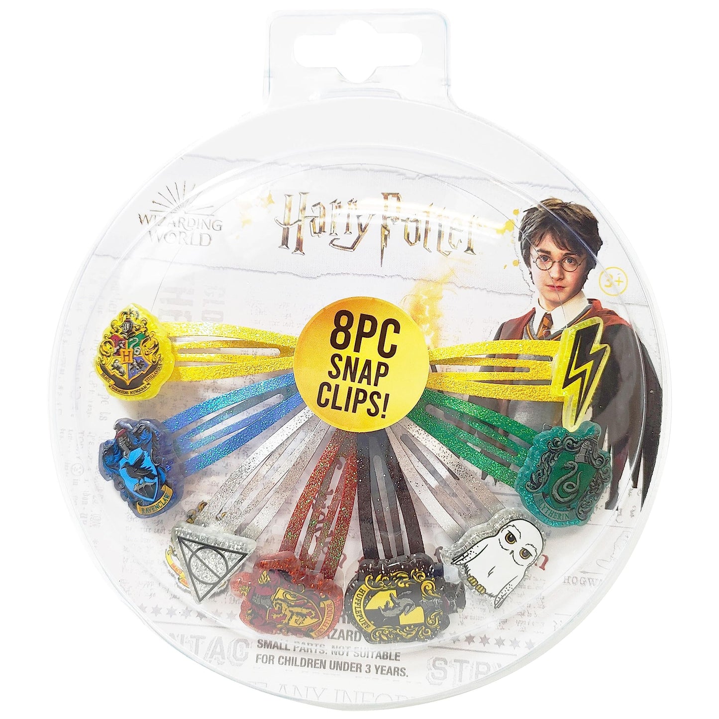 Harry Potter Kids Hair Clips for Girls Snap Clips 8 Pack Multi Color Ages 3+