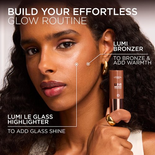 L'Oreal Paris Lumi Bronze Le Stick Soleil Bronzer Stick, Cream-To-Powder Bronzer For A Sunkissed Face Makeup Glow, 110 Toasted Sunlight