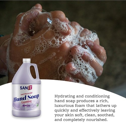 Sanit Antibacterial Foaming Hand Soap Refill - Aloe Vera & Moisturizers - All-Natural Lavender, 1 Gallon
