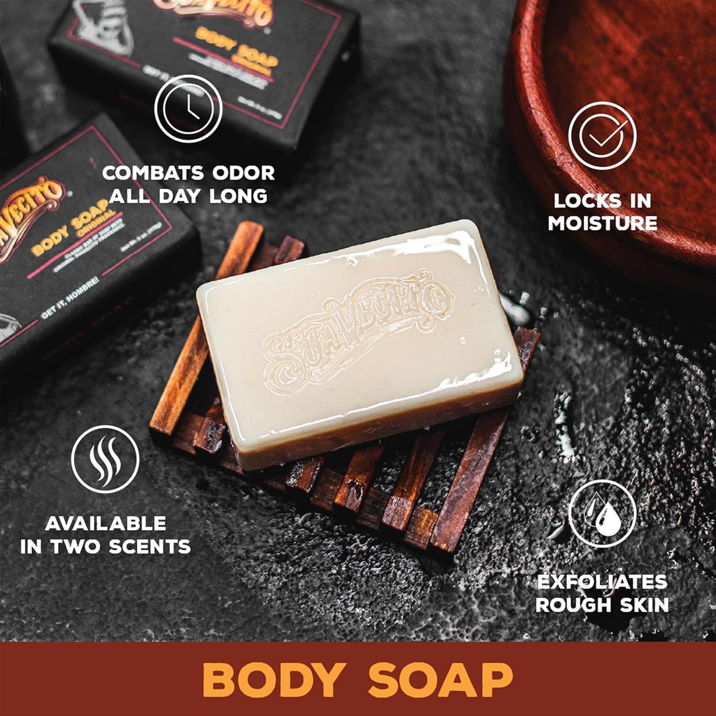 Suavecito Hair & Body Essentials Set | 4-Piece Styling Pomade, Moisturizing Soap, Shampoo & Conditioner