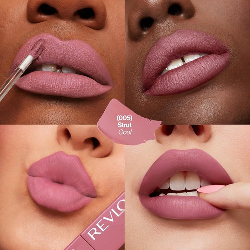 Revlon ColorStay Matte Liquid Lipstick - Vegan, Longwear, Waterproof Lip Color | 005 Strut, 0.17 fl oz