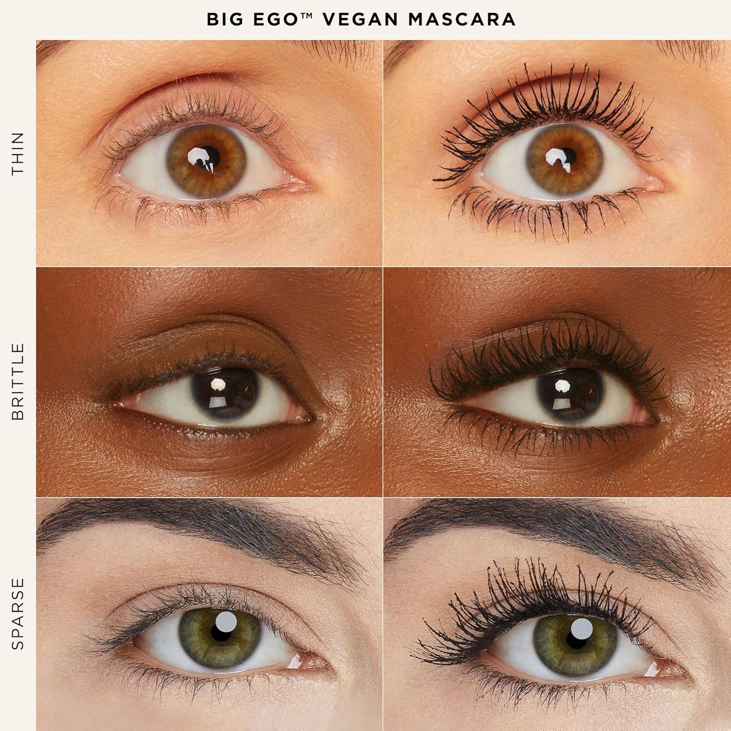 Tarte Big Ego Mascara - Ultra-Black, Long-Wear Vegan Formula for Fuller, Volumized Lashes