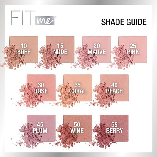 Maybelline Fit Me Blush - Lightweight, Smooth & Blendable All-Day Makeup in Buff - 1 Count