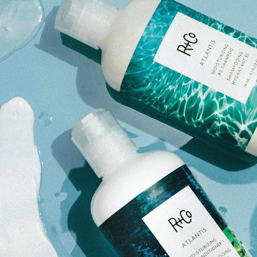 R+Co Atlantis B5 Shampoo & Conditioner Travel Set - Deep Hydration & Repair for Dry Hair | Vegan | 2oz (Pack of 2)