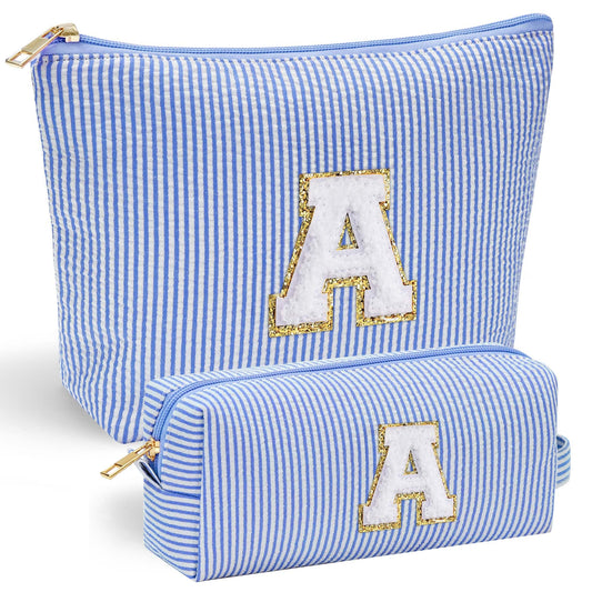 YOOLIFE Teen Girl Gifts | Makeup Bag | Cosmetic Bag | Travel Toiletry Bag | Gifts for Teacher Teen Girls Girlfriend Bridal Shower | Birthday Gifts for Kids | 15 14 13 Year Old Girl Gifts Blue A