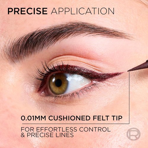 L'Oreal Paris Waterproof Liquid Eyeliner - Smudge-Proof Micro-Tip for 28HR Wear | 050 Burgundy Cashmere