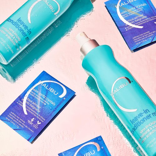 Malibu C Swim Spritz Crystals - Vitamin C Chlorine Neutralizer for Hair & Skin | 1 Packet