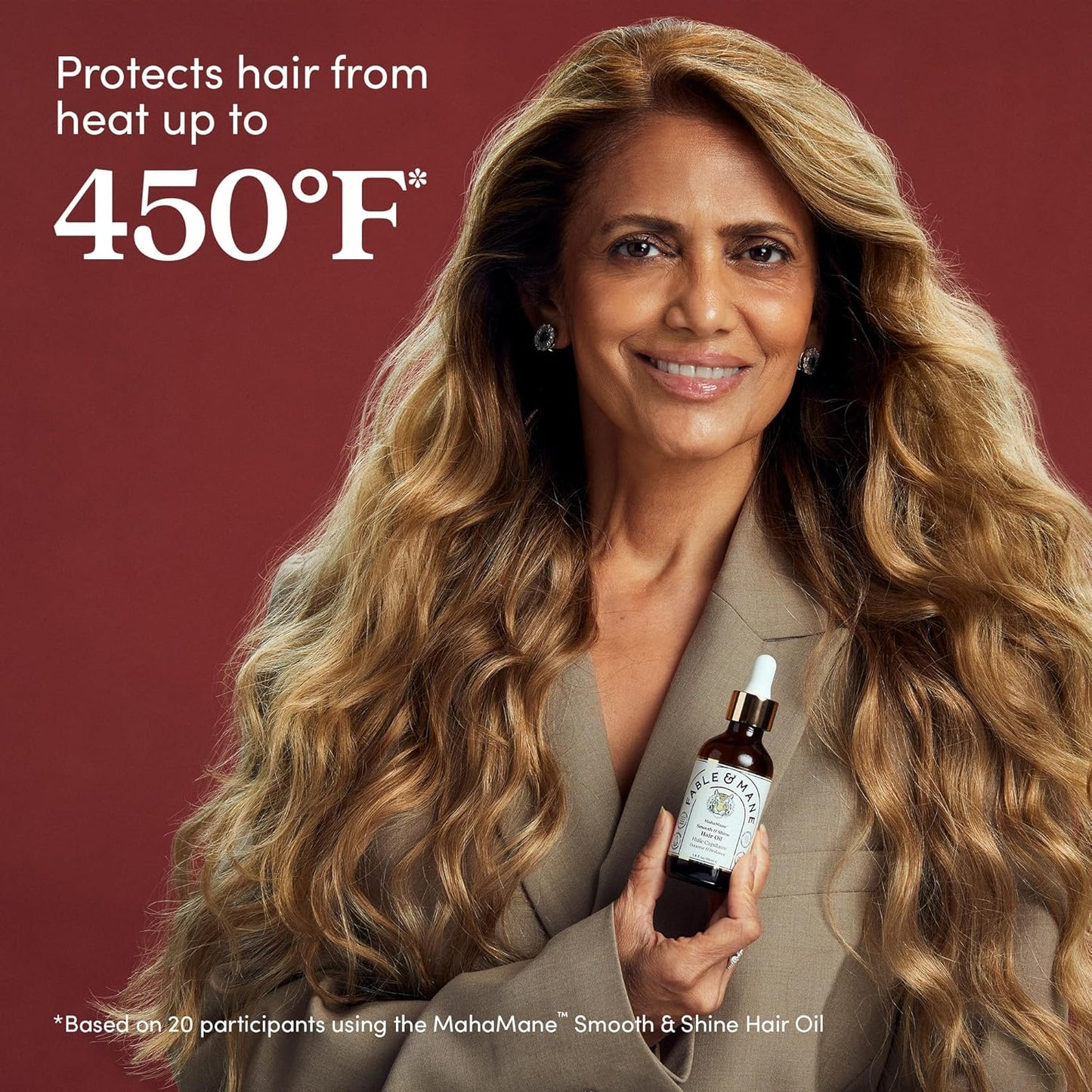 Fable and Mane MahaMane Hair Serum - Smooth & Shine Protective Oil Treatment for Dry Hair | 1.8 FL Oz