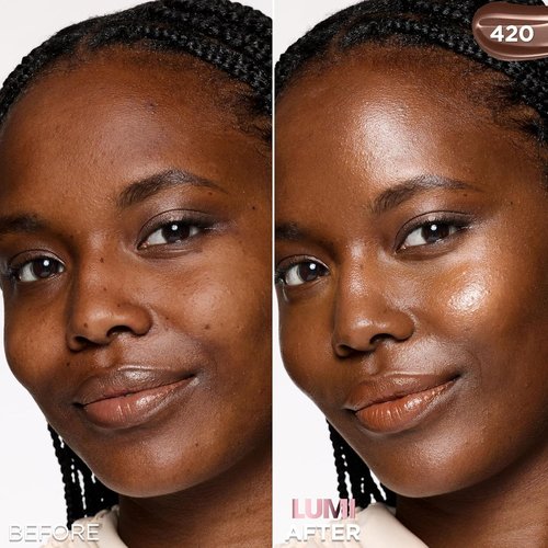 L'Oreal Paris Lumi Le Glow Skin Tint - Lightweight Water-Based Tinted Serum for Radiant Skin | Neutral 420, 0.85 Fl Oz
