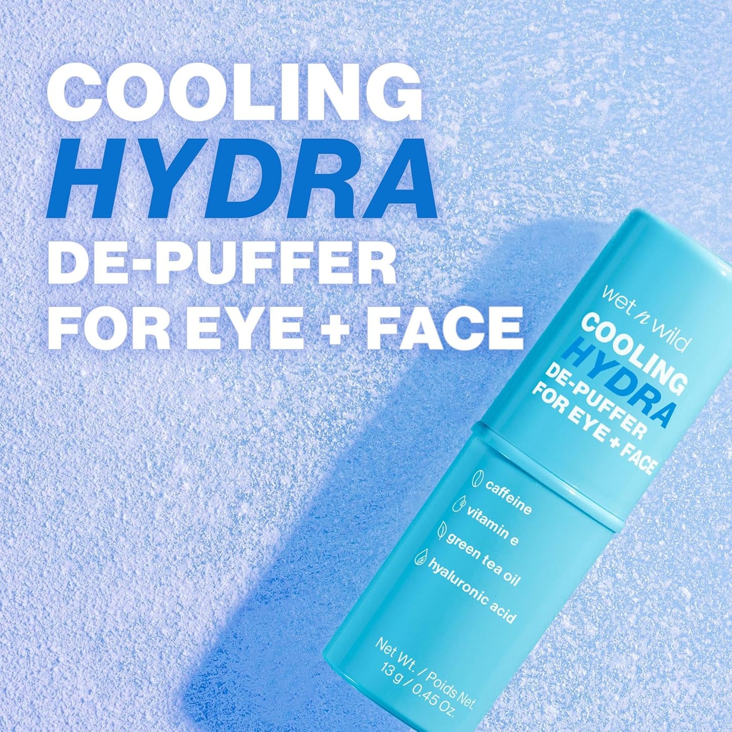 Wet n Wild Cooling Hydra De-Puffer | Soothing Face Primer Stick with Vitamin E & Caffeine | Vegan, Pack of 2
