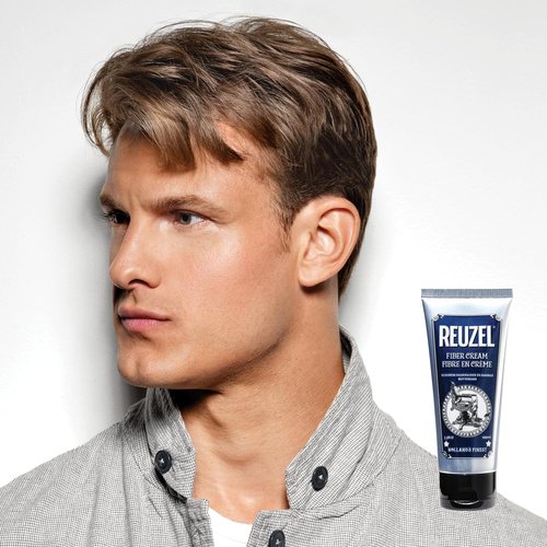 Reuzel Fiber Cream - Low Shine Finish Styling Cream | 3.38 oz for Effortless Hold