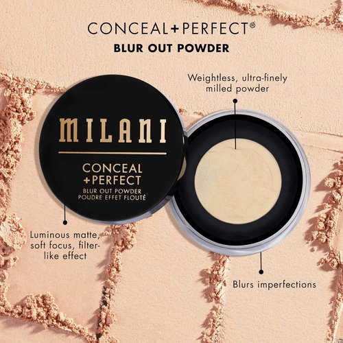 Milani Conceal + Perfect Setting Powder - Translucent Talc-Free Formula for Pore Blurring Finish
