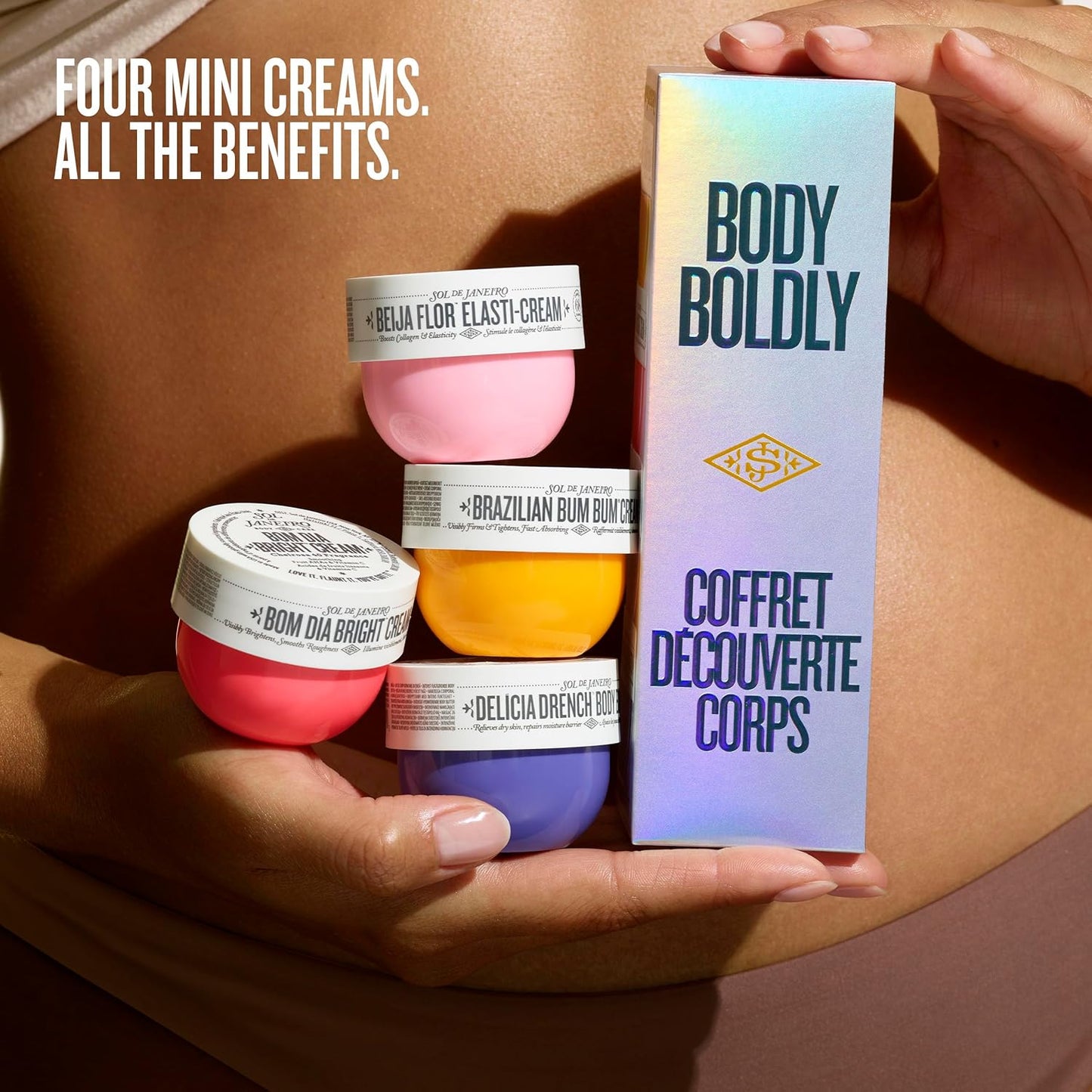Sol de Janeiro Body Boldly Body Cream Discovery Set - Trial Size Beauty Minis Gift Set | 4 x 25mL