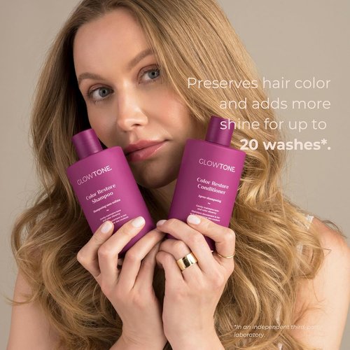 GLOWTONE™ Color Care Shampoo & Conditioner Duo - Anti-Fade, High Shine Formula for Color-Treated Hair with Argan & Pomegranate Oil
