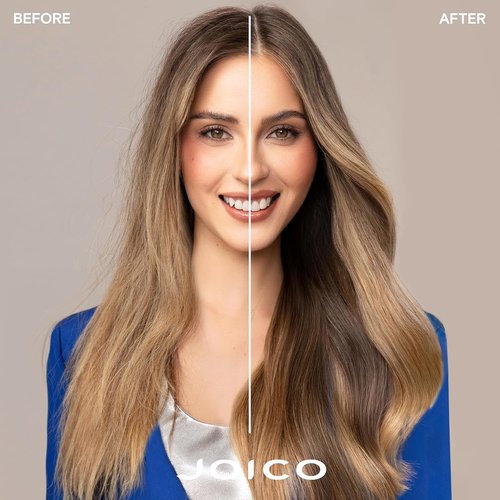 Joico Color Balance Blue Conditioner - Eliminate Brassy Tones for Lightened Brown Hair | Boost Vibrancy & Shine with Rosehip Oil & Green Tea Extract