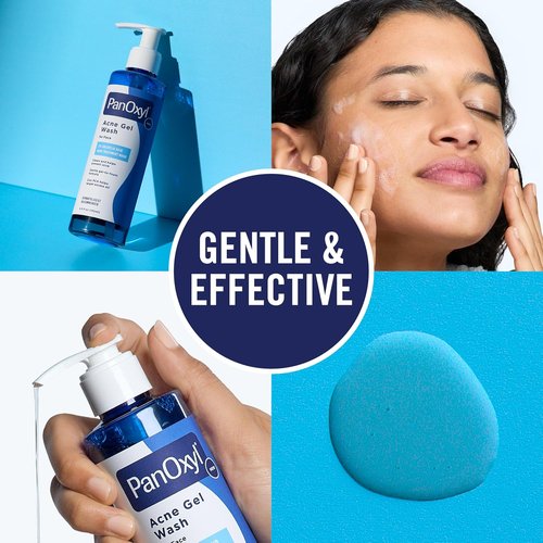 PanOxyl Acne Gel Wash - 2% Salicylic Acid with Blue Algae & Aloe Vera - 6.5oz for Clearer Skin