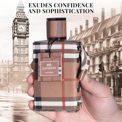 Mr London for Men Eau De Parfum - Refined Amber Woody Fragrance - 100ml Bottle with Bergamot & Tobacco Notes