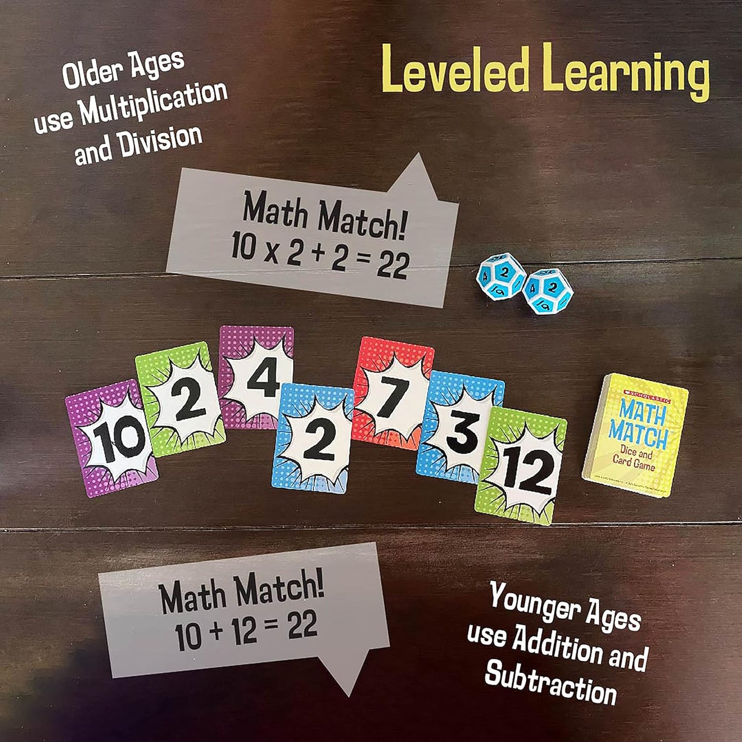 University Games | Scholastic Math Match Travel Dice Game - Fun Math Reinforcement for Kids Ages 5+