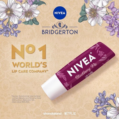NIVEA Blackberry Pie Lip Balm - Nourishing Tinted Lip Care with Shea Butter | 0.17 Oz Limited Edition
