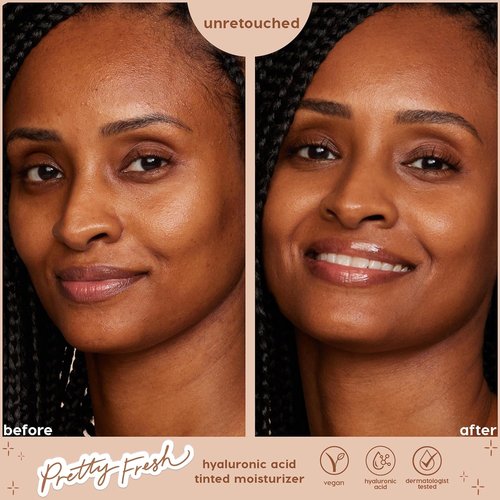 ColourPop Pretty Fresh Tinted Moisturizer - Hydrating Skin Tint with Hyaluronic Acid - Dark 18W (1.45 oz)