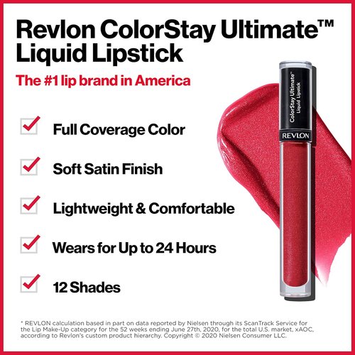 Revlon ColorStay Ultimate Liquid Lipstick - Longwear Satin Finish in Iconic Iris | 0.1 Fl Oz