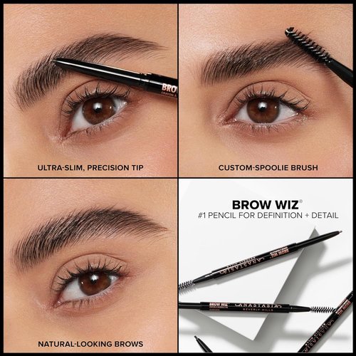 Anastasia Beverly Hills - Brow Wiz Pencil for Precise Eyebrow Definition | Dark Brown Shade