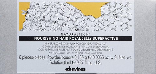 Davines Nourishing Royal Jelly Superactive | Restructuring & Hydrating Treatment for Dry Hair - 6 x 0.27 Fl Oz