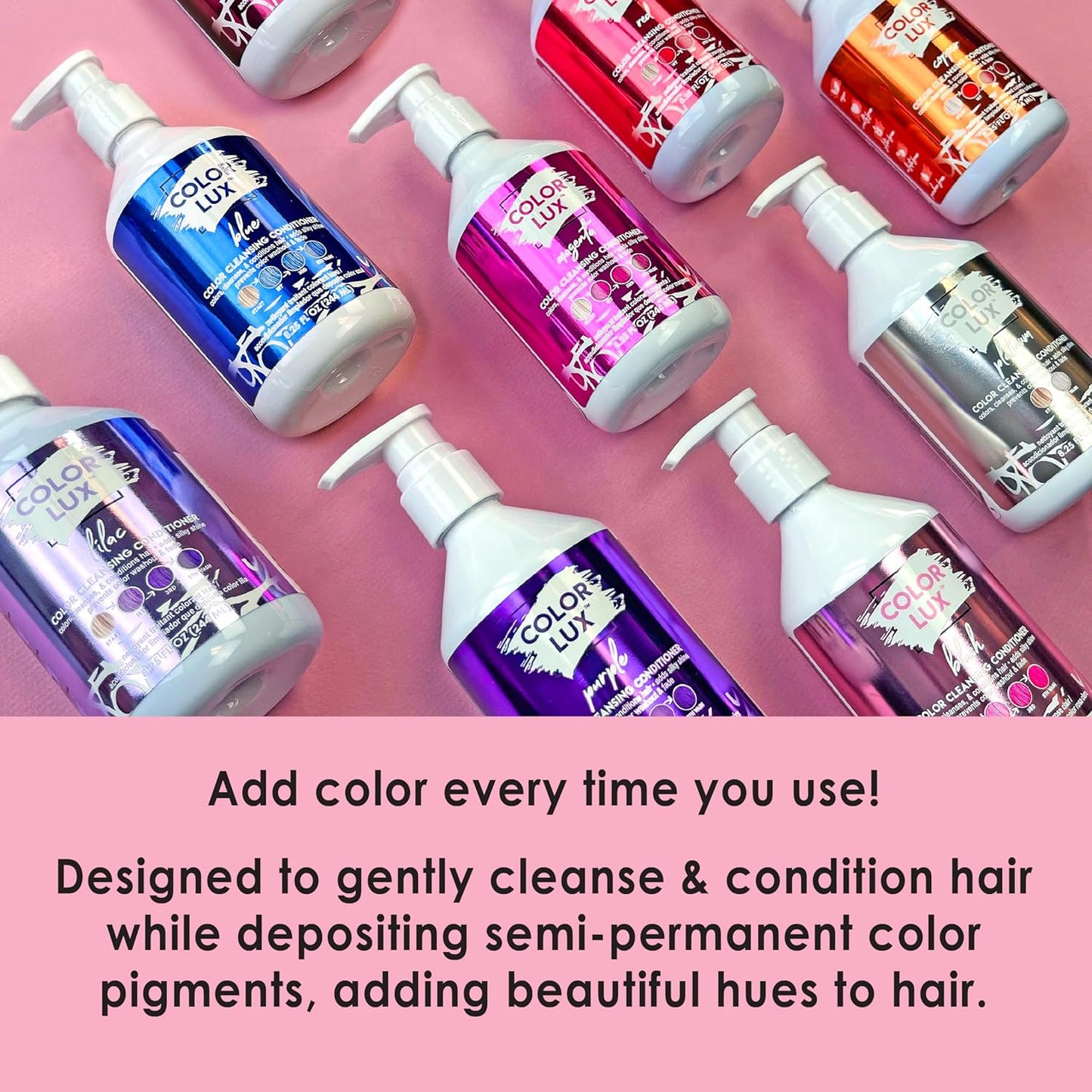 Color Lux Color Cleansing Conditioner - 3-in-1 Rose Gold Formula, Vegan & Sulfate-Free, 8.25 oz