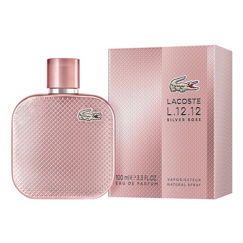 Lacoste L.12.12 Silver Rose Eau de Parfum - Elegant Fragrance for Women | 3.3 fl oz