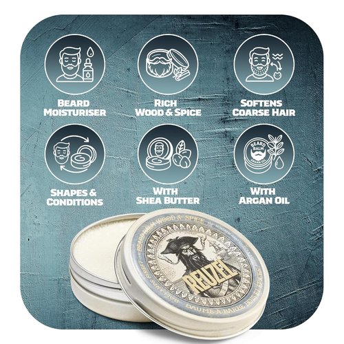 Reuzel Beard Balm - All-In-One Conditioning & Sculpting Treatment - Woody Spice Fragrance with Shea Butter & Argan Oil