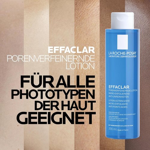 La Roche-Posay Effaclar Astringent Face Toner - Exfoliating LHAs for Oily Skin | Minimize Pores & Smooth Texture