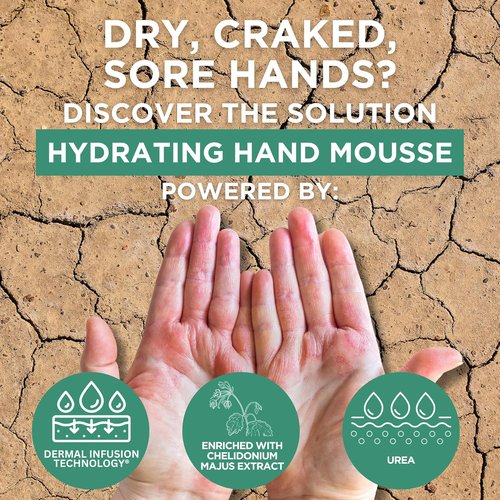 Footlogix Hydrating Hand Mousse - Deep Hydration with Dermal Infusion Technology® | Fast-Absorbing Urea Formula | 4.23 oz/119.9 g