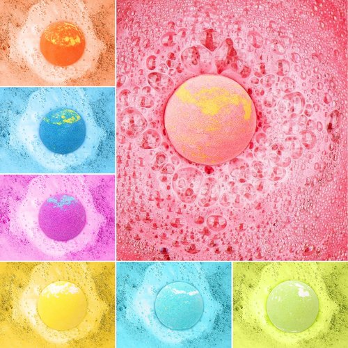 Bath Bombs for Kids with Surprise Inside for Girls Boys Toddlers Kids Bath Bombs Set with Toys Inside Safe Handmade Bubble Bath Fizzy Bath Bomb for Christmas