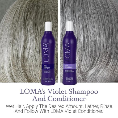 Loma Hair Care Violet Duo - Nourishing Shampoo & Conditioner Set for Brighter Blonde Hair
