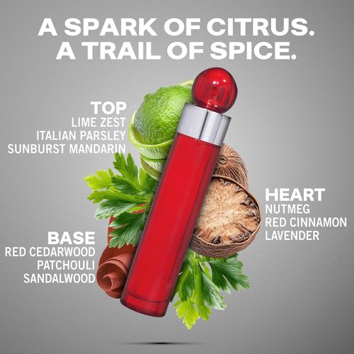 Perry Ellis 360 Red Men Eau De Toilette Spray - Invigorating Fragrance | 1.7 Ounce