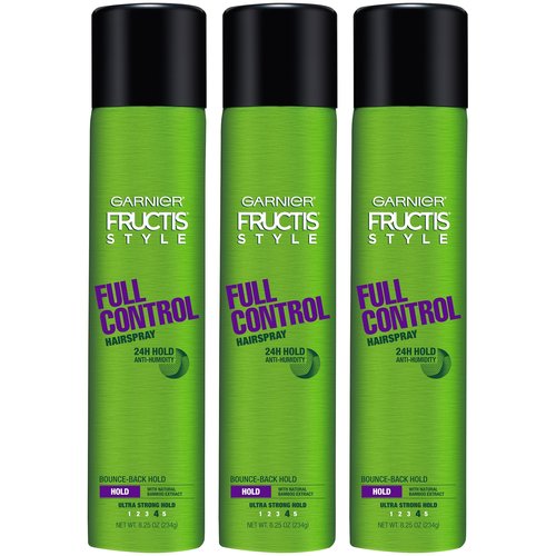 Garnier Fructis Style Full Control Anti-Humidity Hairspray, 8.25 Oz, 3 Count (Packaging May Vary)