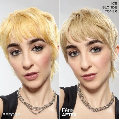L’Oreal Paris Feria Hair Toner - Long-Lasting Anti-Brass Formula | Ammonia-Free Ice Blonde, 1 Application
