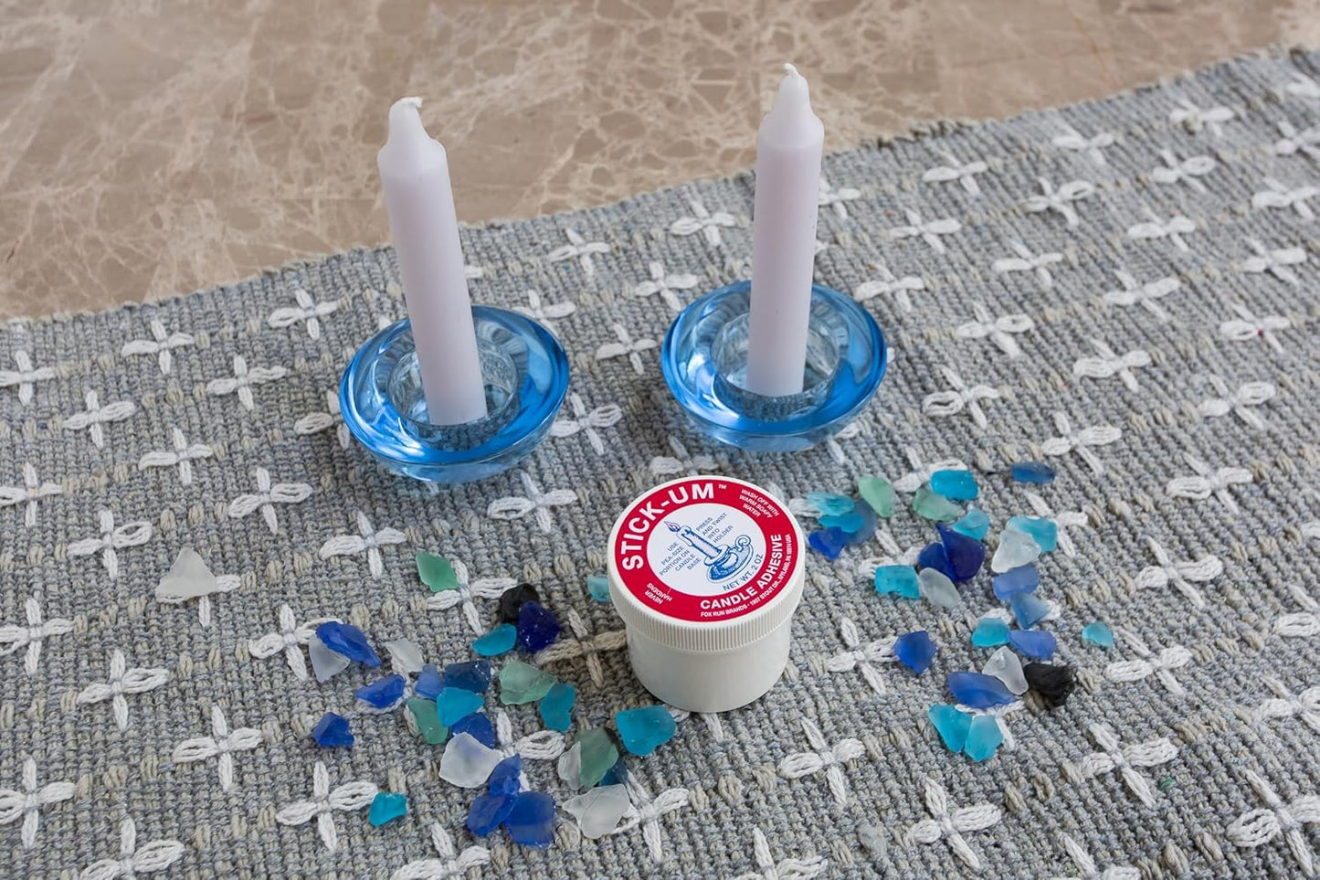 Fox Run Candle Adhesive - 2 Ounces of Stick-Um Holder Dots for Secure Candle Placement
