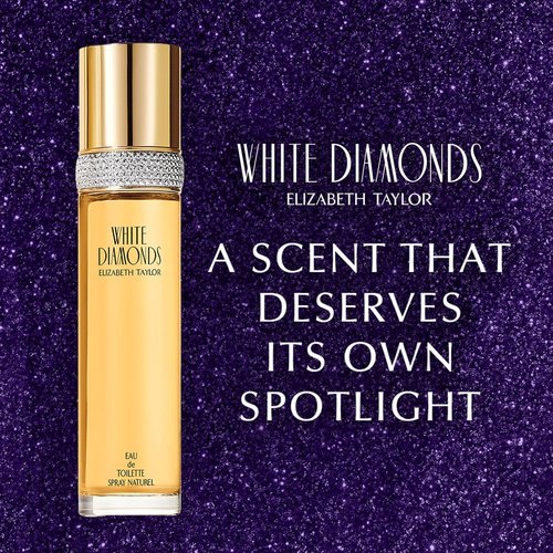 Elizabeth Taylor White Diamonds Women's Perfume - Long-Lasting Floral Eau de Toilette EDT Spray, 3.3 fl oz