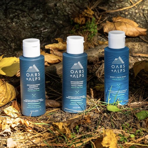 Oars + Alps Men's Moisturizing Body & Face Wash - Vitamin E & Antioxidants, Sulfate-Free, Travel Size 3.4oz | 2 Pack