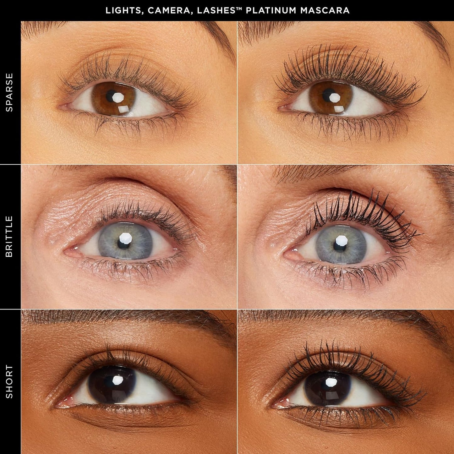 Tarte Lights, Camera, Lashes Platinum Volumizing Mascara - Black Tinted Peptide Serum for Volume & Length, Vegan & Cruelty-Free